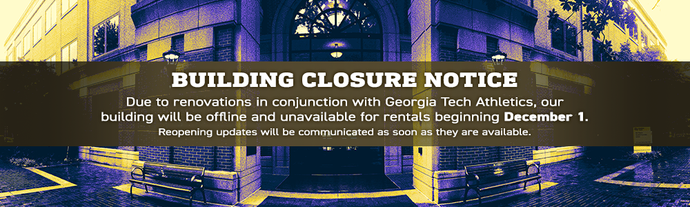 SSC Building closure notice. The SSC building will be offline and unavailable for rentals beginning December 1. Reopening will be communicated as soon as they are available.